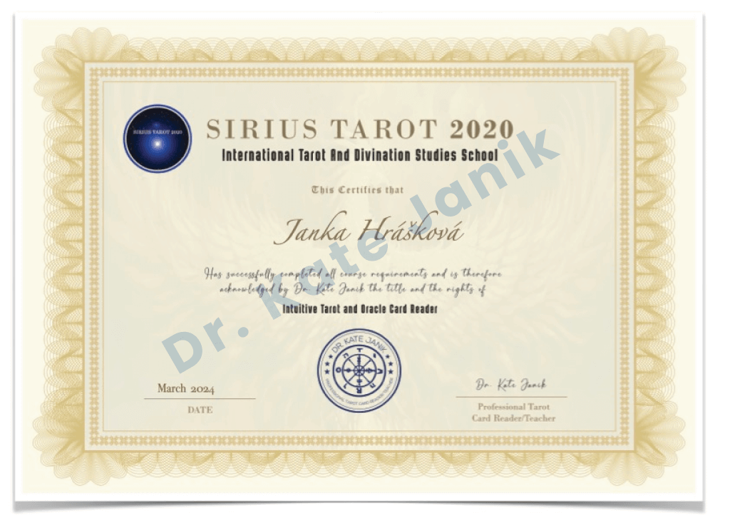 tarot kurz certifikat